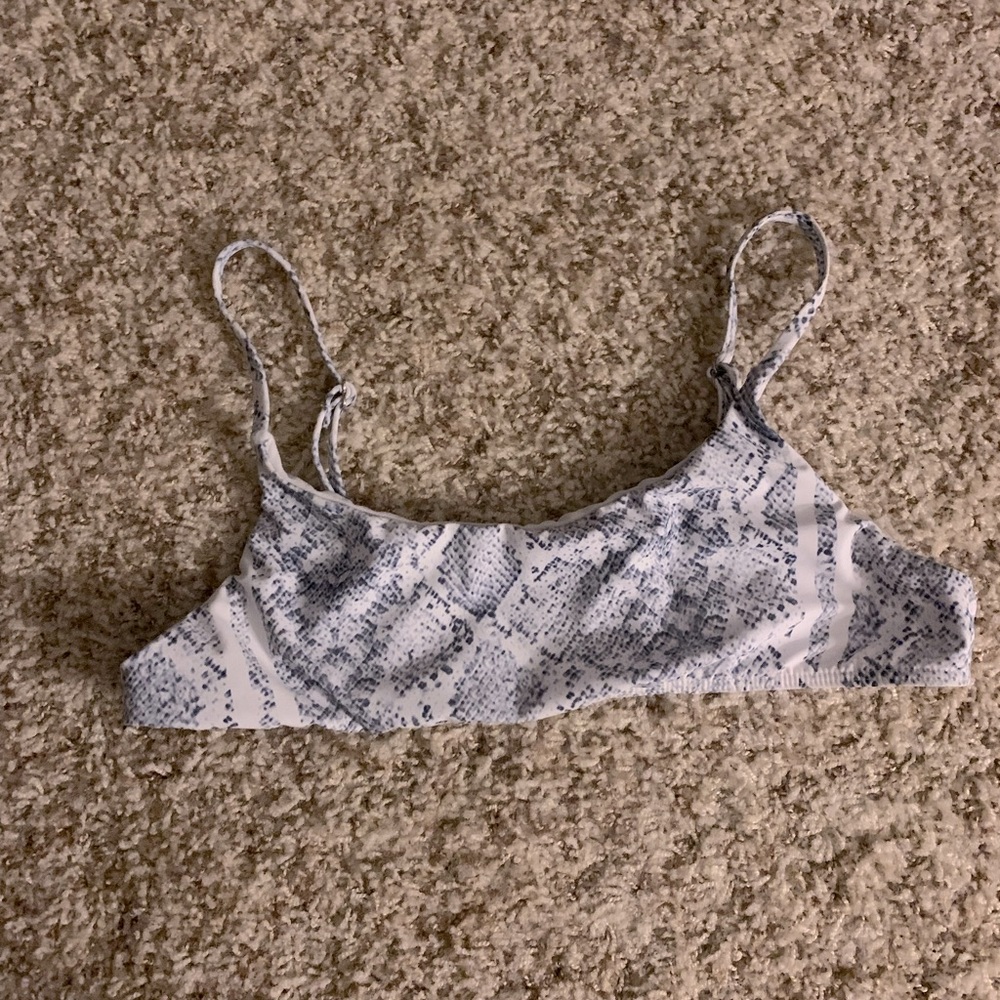 SHEIN snakeskin pattern bikini top